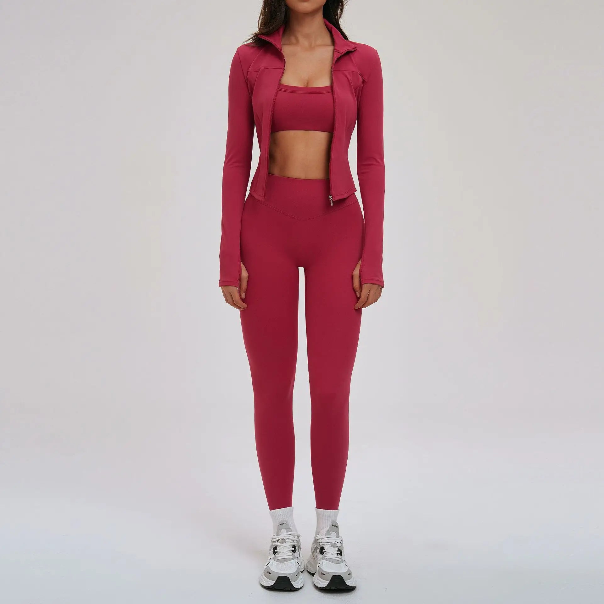 2/3PCS Yoga Suit Sports Set Women Outfits Gym Set Women Tracksuit Running Push Up Workout Long Sleeve Sports Shirt Yoga Clothing