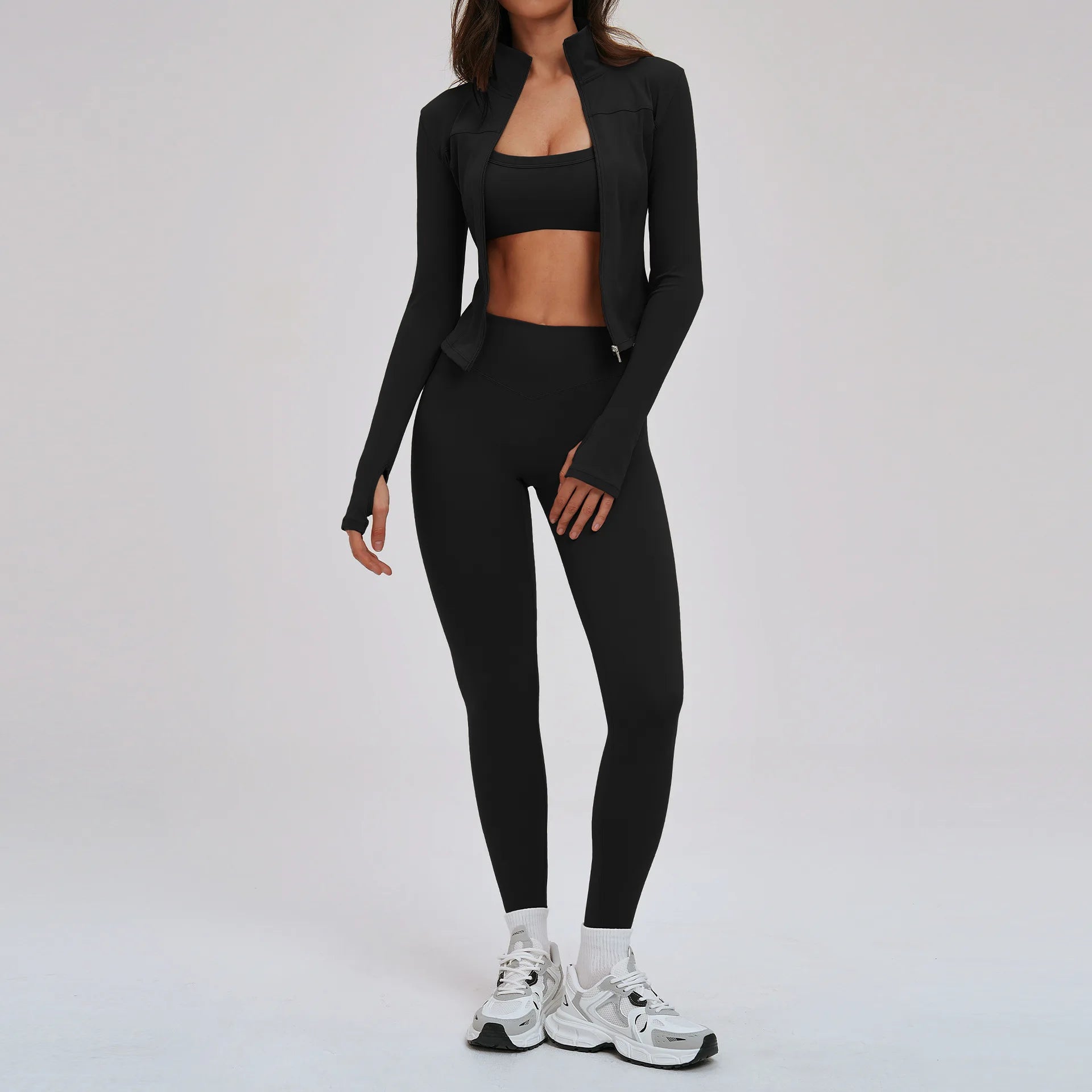 2/3PCS Yoga Suit Sports Set Women Outfits Gym Set Women Tracksuit Running Push Up Workout Long Sleeve Sports Shirt Yoga Clothing