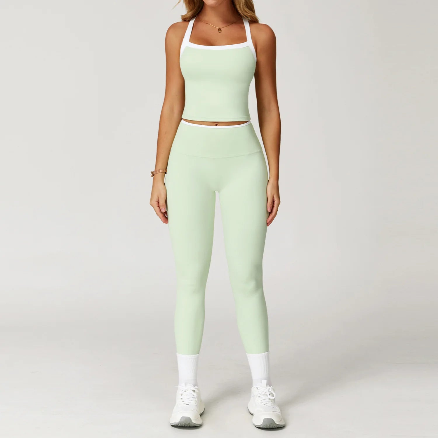 2 Pieces Yoga Set Gym Clothes Sportswear Yoga Suits For Women Tracksuits Running Fitness Set Sports Bra Gym High Waist Leggings