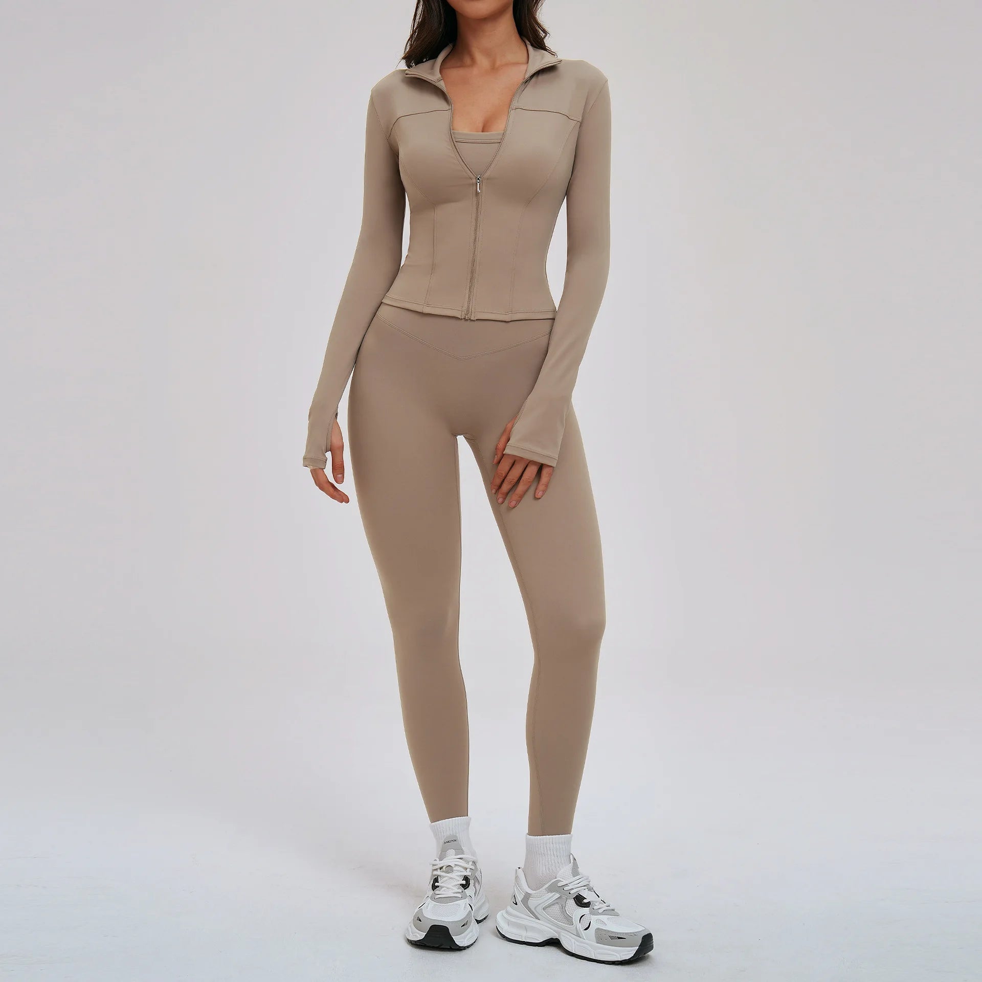 2/3PCS Yoga Suit Sports Set Women Outfits Gym Set Women Tracksuit Running Push Up Workout Long Sleeve Sports Shirt Yoga Clothing